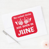 雛クールは六生まれ月の生誕日だ スクエアシール (封筒)