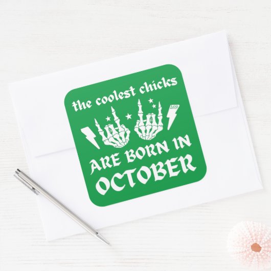 雛クールは十月の生誕生まれ生日に当たる スクエアシール (封筒)