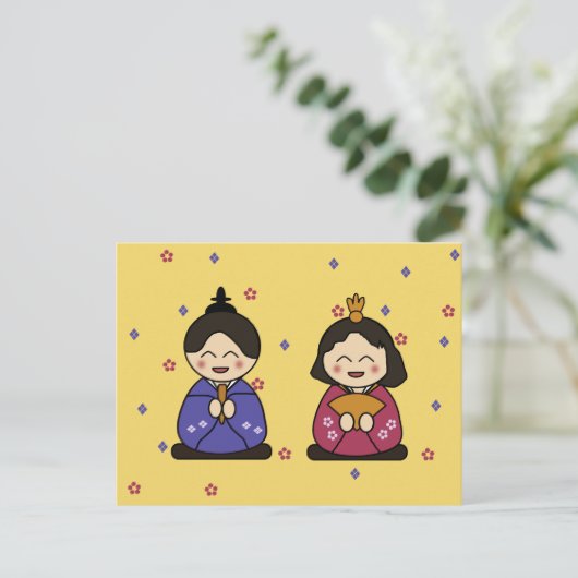 雛人形 ポストカード (スタンド正面)