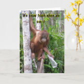 離おもしろい婚又は別居勇気付けられる カード (黄色い花)