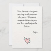 離れおもしろいのカー男性へドの女ユーモアのある性 サンキューカード (裏面)