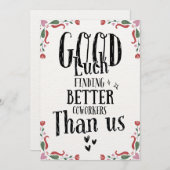 離れおもしろいのカー男性へドの女ユーモアのある性 サンキューカード (正面/裏面)