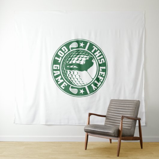 離れおもしろい手打ちゴルフプレーヤー タペストリー (インサイチュ(横))