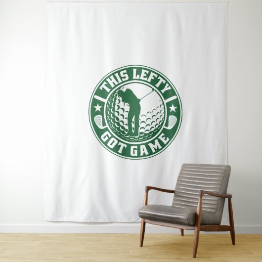 離れおもしろい手打ちゴルフプレーヤー タペストリー (インサイチュ)