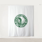 離れおもしろい手打ちゴルフプレーヤー タペストリー (正面)