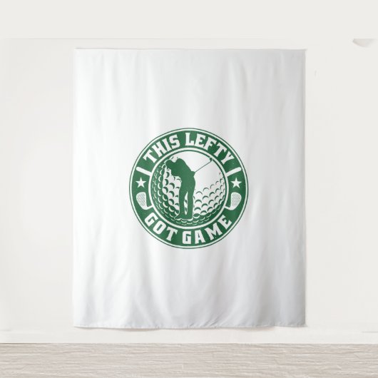 離れおもしろい手打ちゴルフプレーヤー タペストリー (正面)