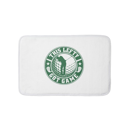 離れおもしろい手打ちゴルフプレーヤー バスマット (正面)