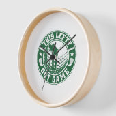 離れおもしろい手打ちゴルフプレーヤー 壁時計 (傾斜)