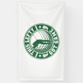 離れおもしろい手打ちゴルフプレーヤー 横断幕 (縦)