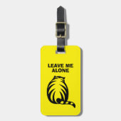 離れおもしろい独り猫の黄色い旅行荷物 ラゲッジタグ (正面縦)
