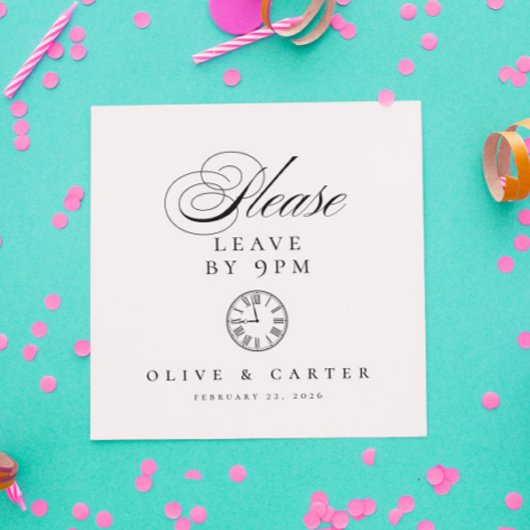 離れおもしろい10:00結婚のカクテル スタンダードカクテルナプキン