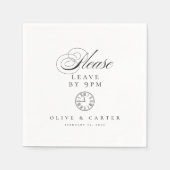 離れおもしろい10:00結婚のカクテル スタンダードカクテルナプキン (正面)