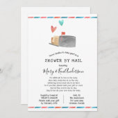 離れた場所でのベイビーシャワー（郵送） 枠あり 招待状 (正面/裏面)