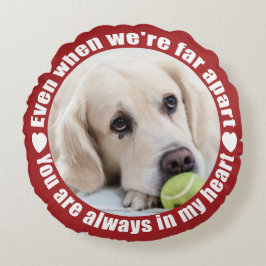 離れてあなたの2つの写真は愛します ラウンドクッション