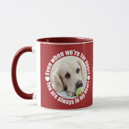 離れてあなたの2つの写真及びモノグラムはマグを愛します マグカップ