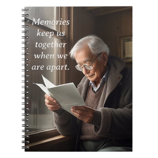 離れていても思い出が私たちをつないでくれる ノートブック (正面)