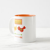 離れてハートESLの先生のマグで接続される海洋 ツートーンマグカップ (正面左)