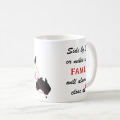 離れてマイルしかしハートの近い コーヒーマグカップ (正面右)