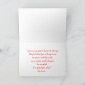 "離れて成長は変わりません…" 友情カード カード (内部)