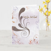 離れて、神の渦巻き回復誕生日 カード (黄色い花)