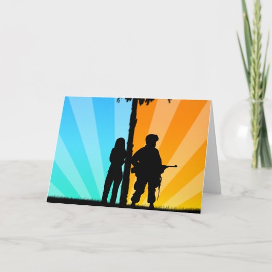 離れて、近くハートで カード (正面)