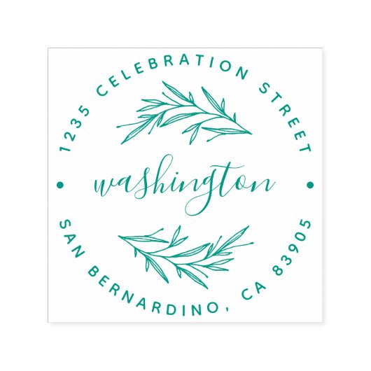 離れとスクリプトカスタムのファミリ名差出人住所 セルフインキングスタンプ (デザイン)