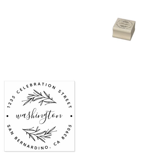 離れとスクリプトカスタムのファミリ名差出人住所 ラバースタンプ (押印)