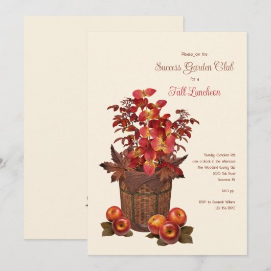 離れとリンゴ 招待状 (正面/裏面)