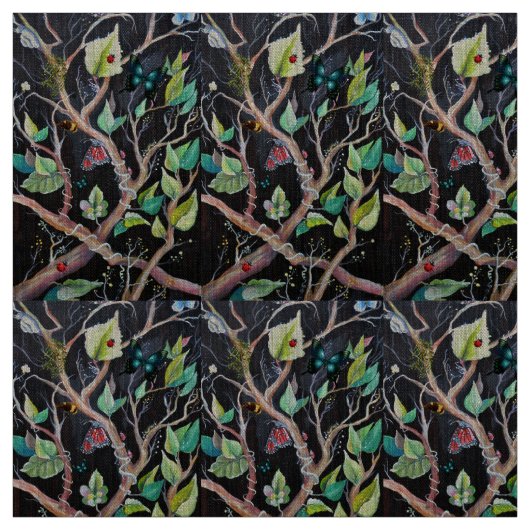 離れと蝶の手のパタ絵を描ーン ファブリック (見本)