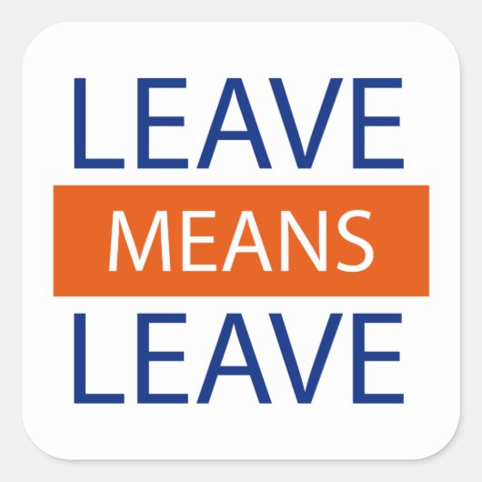 離れはBrexitを指す スクエアシール (正面)