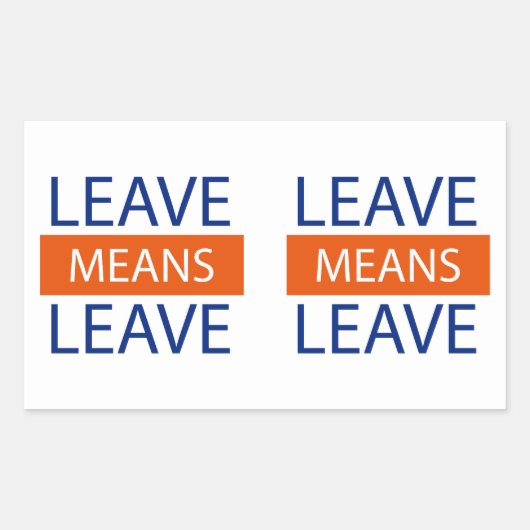 離れはBrexitを指す 長方形シール (正面)