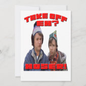 離れろ！ストレンジ・ブリュークラシックデザイン 招待状 (裏面)