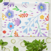 離れカラフル花 キッチンタオル (折り畳み)