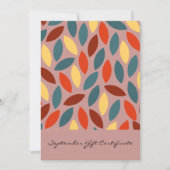 離れカラフル9月贈与証 (正面)