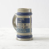 離れギフト新しい仕事で頑張ろう –  ビールジョッキ (正面左)