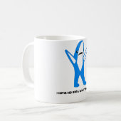 離れシャーク私はアイディアがない コーヒーマグカップ (正面左)