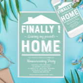 離れズマイパープルハウスおもしろい引っ越し祝いパーティーパーティー 招待状