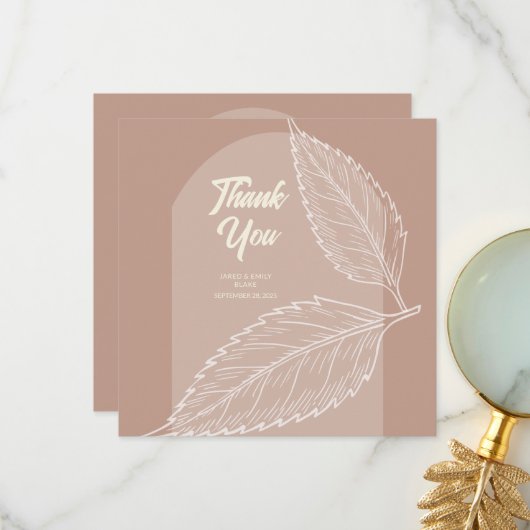 離れソフトモカ結婚のサンキューカード サンキューカード (正面/裏面インサイチュ)