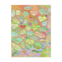 離れハートの花はがき