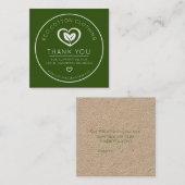 離れハートエコスタイルロゴ緑のプロモーションありがとう ロイヤリティカード (正面/裏面)