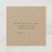 離れハートエコスタイルロゴ緑のプロモーションありがとう ロイヤリティカード (裏面)