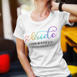 離れハートレインボーLGBT結婚の Tシャツ