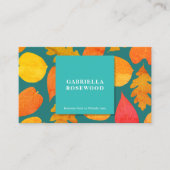 離れパターンの青い四角い自然色 名刺 (正面)