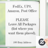 離れパッケージの方向ウィンドウのデカールのクリック ウィンドウサイン (ホーム)