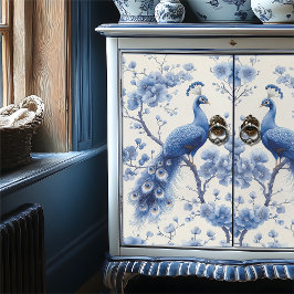 離れフローラブランチブルーデルフトピーコックデクページ 薄葉紙