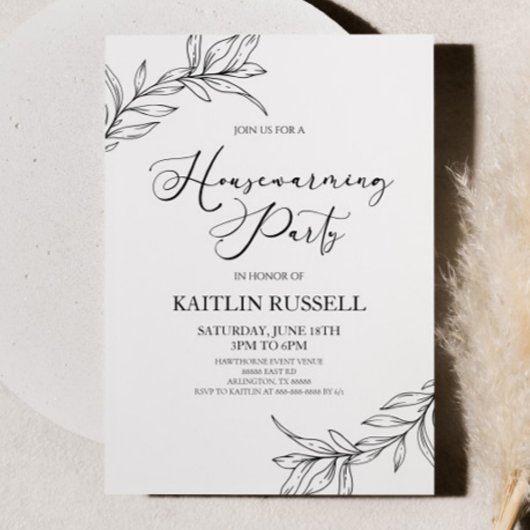 離れブランズミニマル引っ越し祝いパーティーパーティー 招待状