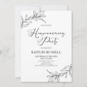 離れブランズミニマル引っ越し祝いパーティーパーティー 招待状 (正面)