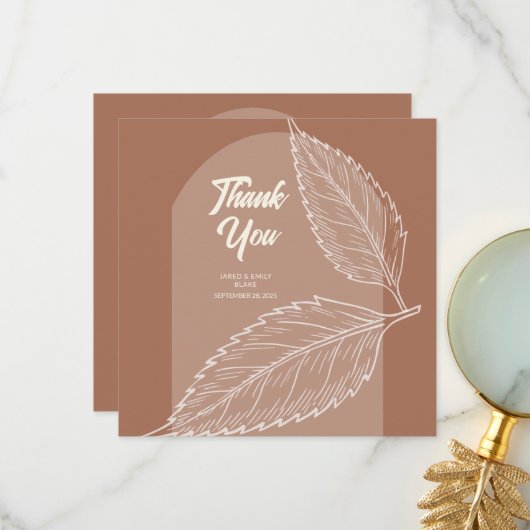 離れモカ結婚のサンキューカード サンキューカード (正面/裏面インサイチュ)