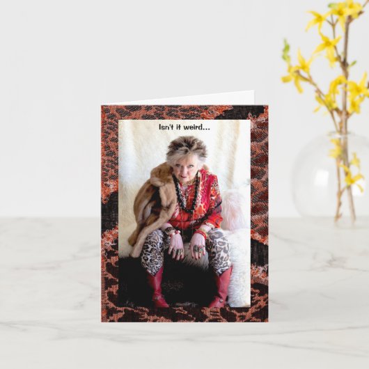 離れユーモアのあるGreeting Card カード (黄色い花)