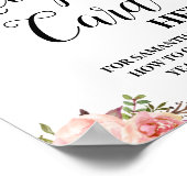 離れレシピカードここにブライダルシャワー標識 ポスター (角)